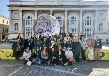 A group photo in Pesaro Italy of UNESCO Music Cities focal points